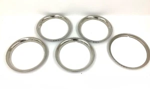 SET OF 4, 14" CHROME WHEEL TRIM RINGS BEAUTY RINGS with 1 EXTRA RING (15") - Picture 1 of 3