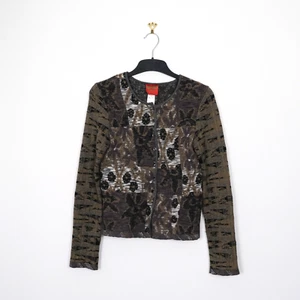 Kenzo Jungle Vintage braune Wollmischung Strickjacke hergestellt in Frankreich passt ~ Small - Bild 1 von 8