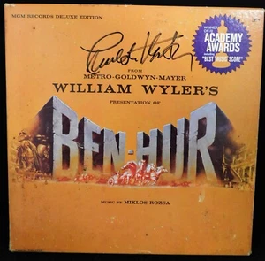 Charlton Heston Actor Signed Ben-Hur Soundtrack LP Album JSA Authenticated - Picture 1 of 3