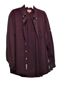 Dress Shirt - Button Down - XL - Long Sleeve - Black -Cutter & Buck/Morefar - Picture 1 of 5