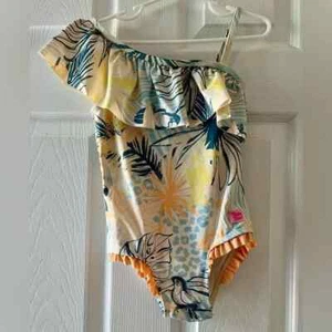 Ruffle Butts Birds of Paradise One Shoulder Swim Size 5 - Picture 1 of 5
