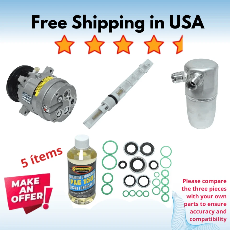 Compresor y válvula aire acondicionado apto para Chevrolet S10 1994-1997, GMC Sonoma 1994-1997 Foto 1 de 4