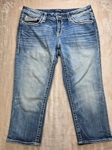 Vigoss Jeans Women S13/14 New York Capri Heritage Fit Mid-Rise Denim Pants - Picture 1 of 11