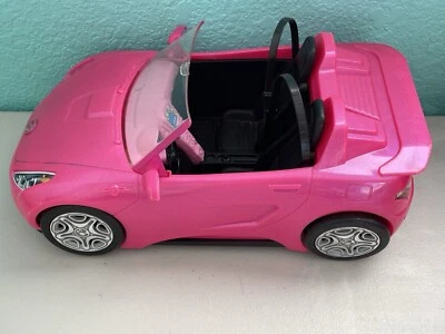 Barbie 2016 Mattel Glam Pink Glitter Convertible 2 Plazas Muñeca Coche con Cinturones de Seguridad Foto 1 de 4