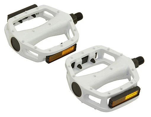 PEDAL PLATAFORMA ESTILO LIBRE BMX VIEJA ESCUELA 1/2" EN BLANCO. Foto 1 de 1