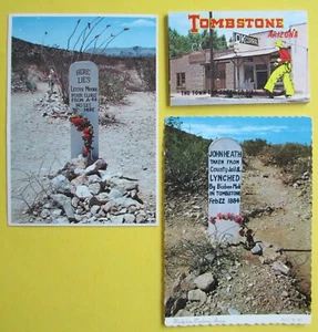 2 Vtg. TOMBSTONE Arizona Postcards + Mini Picture Album - Picture 1 of 3