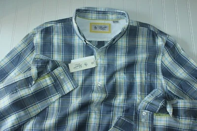 Camisa Original Pingüino Azul Cuadros Vintage Índigo Nueva LS XX-Grande XXL Foto 1 de 4