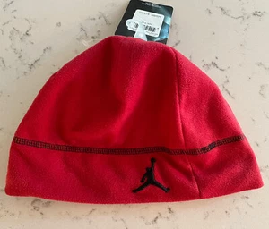 JORDAN JUMPMAN NIKE BOYS YOUTH BEANIE HAT CAP Sizes 8-20 VARSITY RED FLEECE NWT - Picture 1 of 6