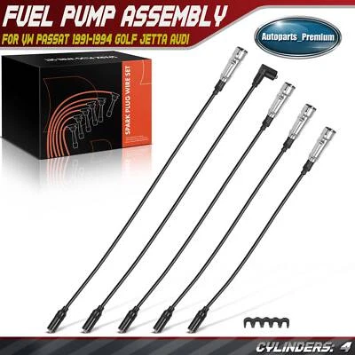 5 件火花塞电线套装适用于大众帕萨特 1991 - 1994 高尔夫捷达奥迪 80 7 毫米 — 第 1/4 张图片