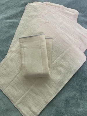 7 Newborn Unbleached 100% Cotton Prefold Plushie Cloth Diapers USA! - Image 1 of 4