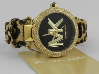Michael Kors Women's Parker Quartz  Leopard Print Calf Hair Watch MK4723 - Image 1 of 4