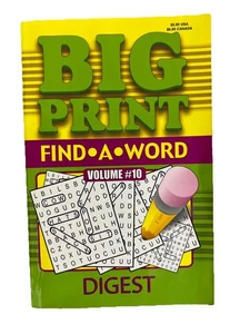 Brand New Big Print Find-A-Word Puzzles Digest #10 - Paperback Paradise Press - Picture 1 of 6