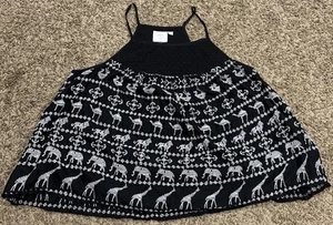 HD In Paris Women's Black Embroidered Animals Tank Top - Size Small - B29 - Picture 1 of 3