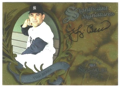 Donruss Signature Series 1997 Yogi Berra Significant Signatures automático 0375/2000 Foto 1 de 2