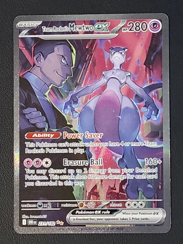 Team Rocket's Mewtwo ex 231/182 Sv10: Destined Rivals Holo - Image 1 of 4