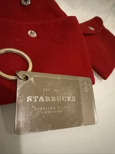 RARE: Starbucks .925 Sterling Silver Limited Edition Gift Card Keychain $0- - Picture 1 of 3