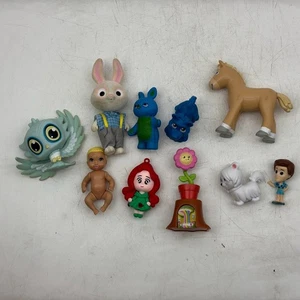 Mixed Toy Figure Lot 10 pc Animals Dolls Miniatures Kids Play Set - Picture 1 of 2
