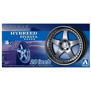 Aoshima 1/24 K-Break Hybreed Fivesta 20 Zoll Reifen & Radsatz Scale Model #06113 - Bild 1 von 2