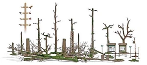 Busch 1852 HO Scale Coarse Woody Debris Set - Picture 1 of 1