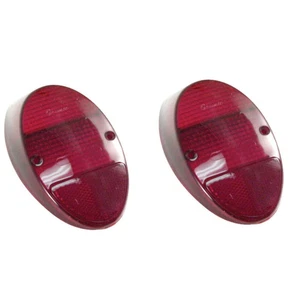 Tail Light Lenses, Red, Pair - Compatible with VW Type-1 Bug 1962-1967 - Foto 1 di 1