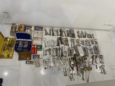 Konvolut Besteck – versilbert, Edelstahl, alte Sets, Sammler/Restaurierung - Bild 1 von 4