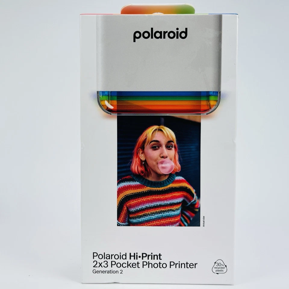 Polaroid Hi-Print Gen 2x3 Pocket Photo Printer -White -