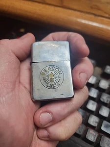 Vintage Circa 1958-59 Brushed Chrome Zippo Lighter PAT. 2517191 Beacon Paper Co. - Picture 1 of 18