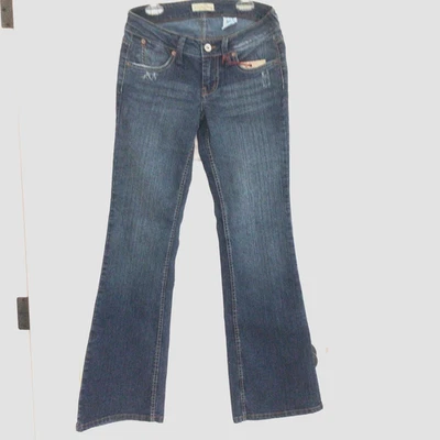Jeans vintage Y2K Paris azules tiro bajo acampanados corte bootcut talla 3 juniors Foto 1 de 4