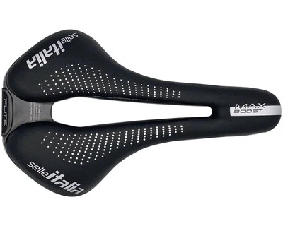Selle Italia MAX FLITE Boost Gel Superflow Saddle (Black) (Titanium Rails) - Image 1 of 2