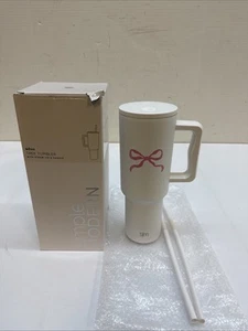 40 oz Tumbler with Handle and Straw Lid | Insulated Reusable Stainless Steel - Picture 1 of 4