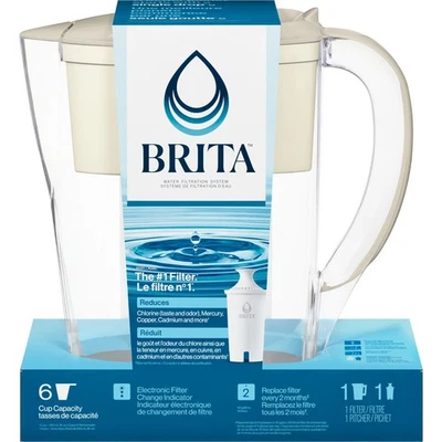 Jarra de filtro de agua Brita pequeña de 6 tazas roja Denali con 1 filtro estándar Brita Foto 1 de 4