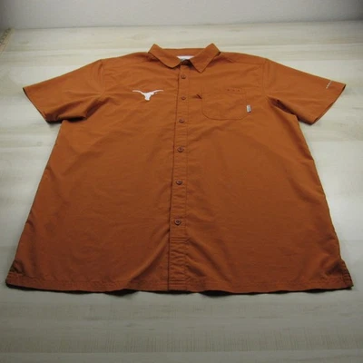 Texas Longhorns Shirt Men Extra Large Orange Columbia PFG Button Down *Snags - Image 1 of 4