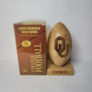 University of Oklahoma Sooners Holz Fußball Lasergravur - Bild 1 von 3
