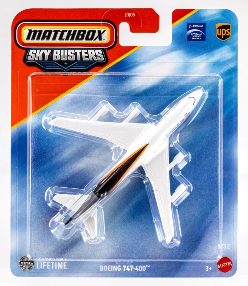 Matchbox Sky Busters® #9 Boeing® 747-400 2025 blanco | marrón | UPS | FSC Foto 1 de 1