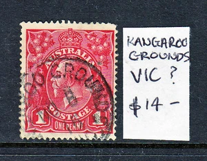 SELLO POSTAL: CANGURO TERRENOS VIC EN 1d ROJO 8 DE NOVIEMBRE DE 1915 - Imagen 1 de 1