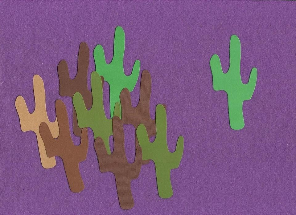 CACTUS die cuts Scrapbook cards