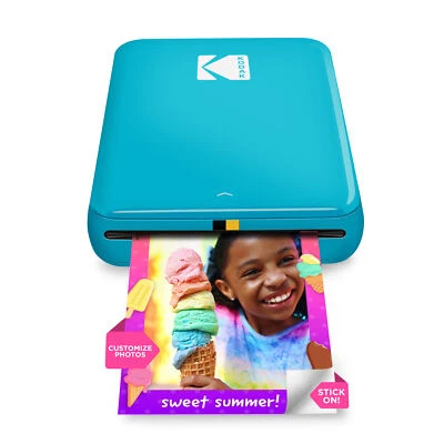 Kodak Step Mobile Instant Photo Printer, Portable Zink 2x3 Mini Printer, Blue - Image 1 of 4