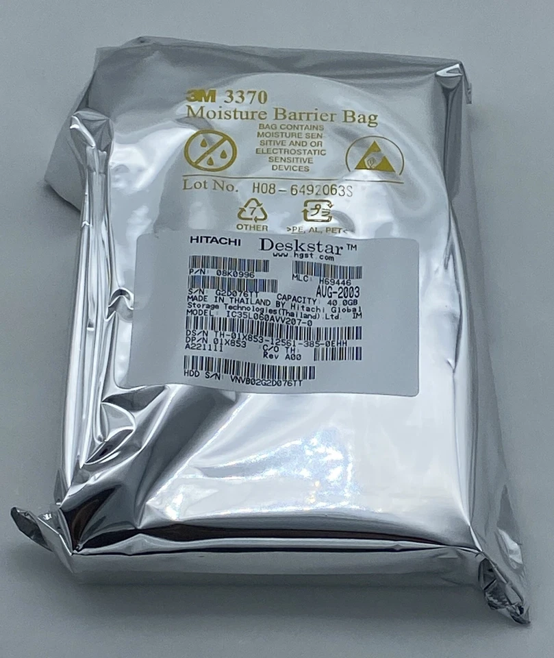 Hitachi IC35L060AVV207-0 40GB IDE Hard Drive P/N: 08K0996 MLC H69446 Brand NEW! - Image 1 of 1