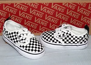 Vans ATWOOD SLIP-ON T'S Canvas Kinder Schuhe Sneaker EU 21 CHECKERBOARD BLK WHT - Bild 1 von 12