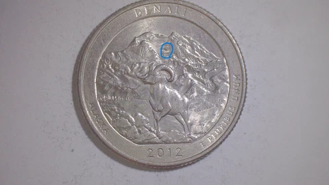 2012 P Denali Alaska Error State Quarter Die Crack Obverse Cover