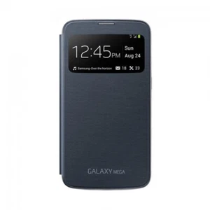 ETUI FOLIO A RABAT SAMSUNG GALAXY MEGA NOIR S-VIEW ECO-CUIR (PU) - Photo 1/3