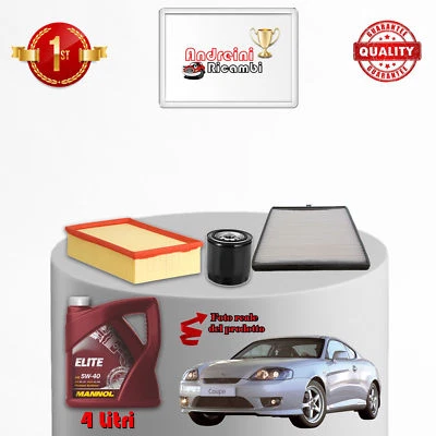 KIT TAGLIANDO FILTRI E OLIO HYUNDAI COUPE II 2.0i 102KW 139CV 2002 -> - Immagine 1 di 2