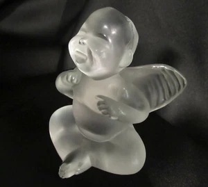 Lalique Engel Cherub "Malizioso" New Old Stock, Original Schaumstoff gefütterte Box  - Bild 1 von 12
