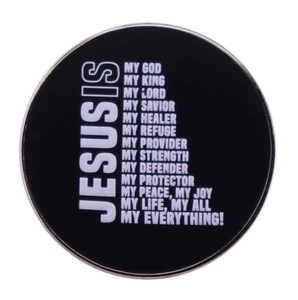 Jesús es mi Dios todo Cristo Biblia cristiana versículo 1.2" pin esmaltado NUEVO - Imagen 1 de 3