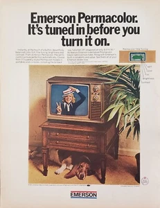 1972 Emerson Television Permacolor 15 Styles Including Talisman Print Ad - Imagen 1 de 1