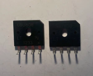 GBU808 Bridge Rectifier 800V 8A SIP Mix Genuine Part Tested x 2 pcs - Imagen 1 de 1