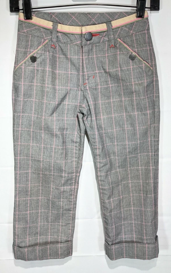 Pantalones capri THAT'S SO RAVEN para niñas multicolor a cuadros calce regular puños pierna recta talla 8 Foto 1 de 4