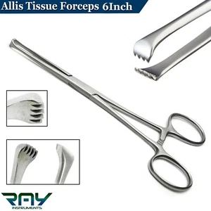 Allis Tissue Forceps 6" Stainless Steel Surgical Clamp Gyneclogy Instruments CE - Picture 1 of 4