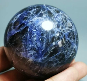 Natürliche blaue Sodalith Quarz Kristall Kugel Heilkugel Chakra Stein - Bild 1 von 12