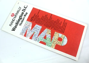 Mapa de ruta plegable de papel Rand McNally Washington D.C. excelente estado Vintage 1988 - Imagen 1 de 3